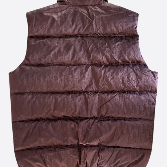 Dior Burgundy Oblique Puffer Vest - Picture 2 of 6